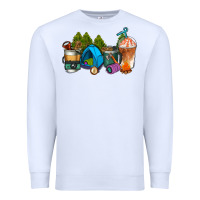 White camp coffee cups ado Premium Sweatshirt - AdoDesignShop