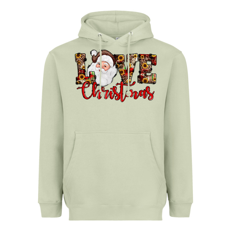 Love Christmas Santa Heavyweight Hoodie by JahusDesignShop | Teevron