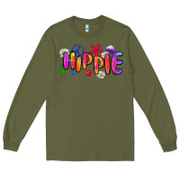 Army Green hippie Long Sleeve Tee - Zillion Design Studio