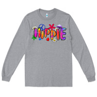Heather Grey hippie Long Sleeve Tee - Zillion Design Studio