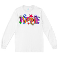 White hippie Long Sleeve Tee - Zillion Design Studio