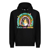 Black teach love inspire rainbow Premium Hoodie - MaliasSmallBusiness