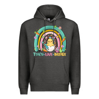 Charcoal Heather teach love inspire rainbow Premium Hoodie - MaliasSmallBusiness