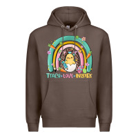 Coffee teach love inspire rainbow Premium Hoodie - MaliasSmallBusiness
