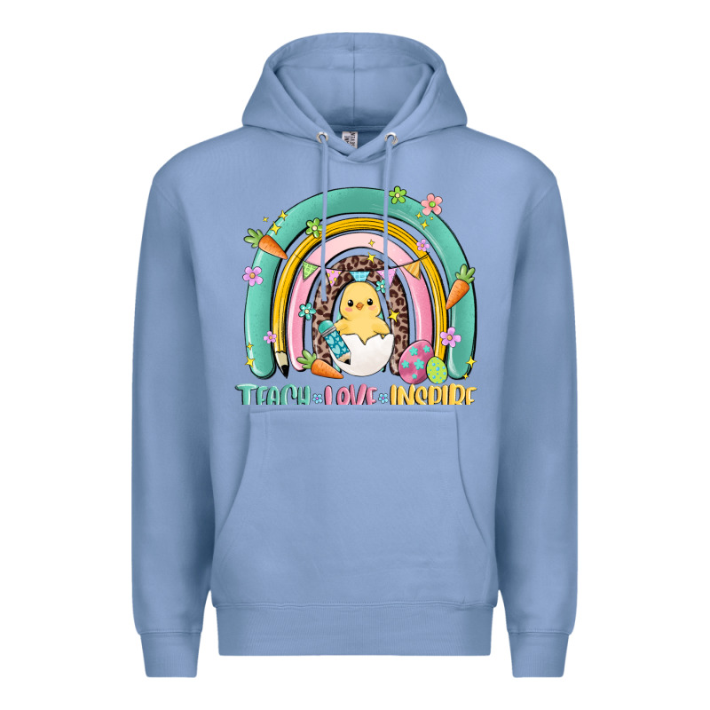 Teach Love Inspire Rainbow Premium Hoodie by MaliasSmallBusiness | Teevron
