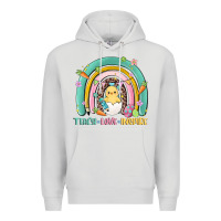 Dove Grey teach love inspire rainbow Premium Hoodie - MaliasSmallBusiness