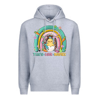 Heather Grey teach love inspire rainbow Premium Hoodie - MaliasSmallBusiness