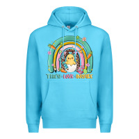 Ocean Blue teach love inspire rainbow Premium Hoodie - MaliasSmallBusiness