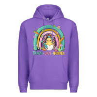 Purple teach love inspire rainbow Premium Hoodie - MaliasSmallBusiness