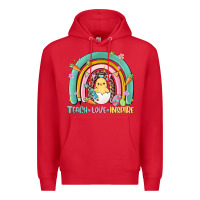 Red teach love inspire rainbow Premium Hoodie - MaliasSmallBusiness