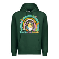 Sports Green teach love inspire rainbow Premium Hoodie - MaliasSmallBusiness