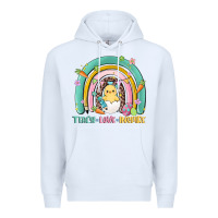 White teach love inspire rainbow Premium Hoodie - MaliasSmallBusiness