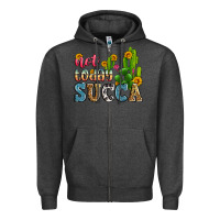 Charcoal Heather not today succa Zipper Hoodie - Zillion Design Studio