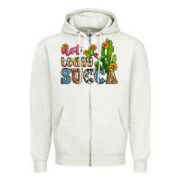 Oatmeal Heather not today succa Zipper Hoodie - Zillion Design Studio
