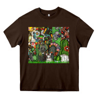 Chocolate Brown easter Heavy Core Tee - CowhideDigitalArt