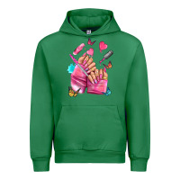Emerald pink nail art hand Urban Hoodie - NancyCooperArtShop