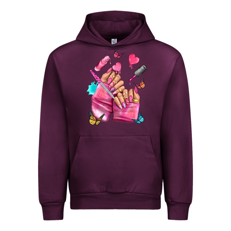 Pink Nail Art Hand Urban Hoodie by NancyCooperArtShop | Teevron