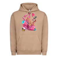 Pigment Burro pink nail art hand Urban Hoodie - NancyCooperArtShop