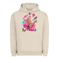 Pigment French Oak pink nail art hand Urban Hoodie - NancyCooperArtShop