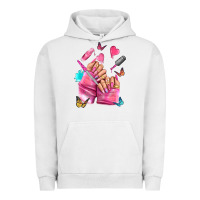 Pigment Lunar Rock pink nail art hand Urban Hoodie - NancyCooperArtShop