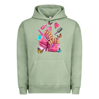 Pigment Oil Green pink nail art hand Urban Hoodie - NancyCooperArtShop