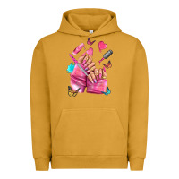 Pigment Peanut Butter pink nail art hand Urban Hoodie - NancyCooperArtShop