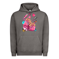 Pigment Tornado pink nail art hand Urban Hoodie - NancyCooperArtShop