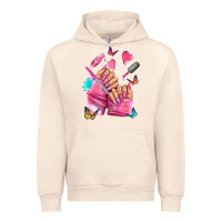 Sandshell pink nail art hand Urban Hoodie - NancyCooperArtShop