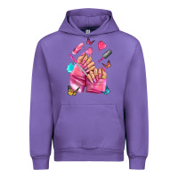 Tulip pink nail art hand Urban Hoodie - NancyCooperArtShop