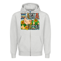 Dove Grey mama hen Zipper Hoodie - Zillion Design Studio