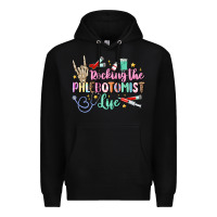 Black rocking the phlebotomist life Premium Hoodie - MaliasSmallBusiness