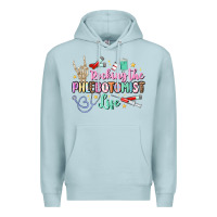 Blue Mist rocking the phlebotomist life Premium Hoodie - MaliasSmallBusiness