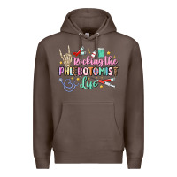 Coffee rocking the phlebotomist life Premium Hoodie - MaliasSmallBusiness