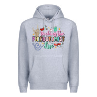 Heather Grey rocking the phlebotomist life Premium Hoodie - MaliasSmallBusiness
