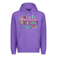 Purple rocking the phlebotomist life Premium Hoodie - MaliasSmallBusiness