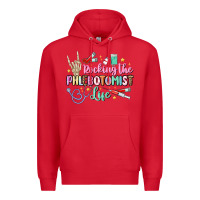 Red rocking the phlebotomist life Premium Hoodie - MaliasSmallBusiness