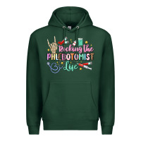 Sports Green rocking the phlebotomist life Premium Hoodie - MaliasSmallBusiness
