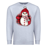 Heather Grey christmas snowman Premium Sweatshirt - JahusDesignShop
