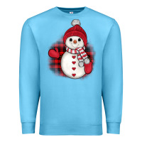 Ocean Blue christmas snowman Premium Sweatshirt - JahusDesignShop