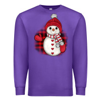 Purple christmas snowman Premium Sweatshirt - JahusDesignShop