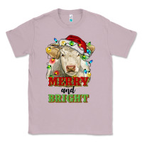Lilac merry and bright charolais cattle cow with christm Classic Tee - RanaPortraitStore
