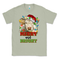 Matcha merry and bright charolais cattle cow with christm Classic Tee - RanaPortraitStore