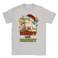 Moon Dust merry and bright charolais cattle cow with christm Classic Tee - RanaPortraitStore