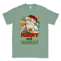 Sage merry and bright charolais cattle cow with christm Classic Tee - RanaPortraitStore