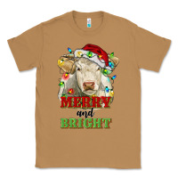 Toasted Coconut merry and bright charolais cattle cow with christm Classic Tee - RanaPortraitStore