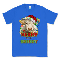 True Royal merry and bright charolais cattle cow with christm Classic Tee - RanaPortraitStore