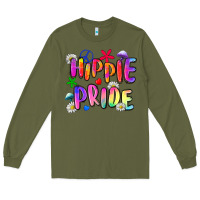 Army Green hippie pride Long Sleeve Tee - Zillion Design Studio