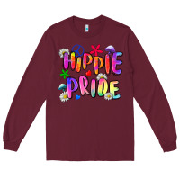 Burgundy hippie pride Long Sleeve Tee - Zillion Design Studio