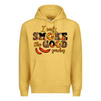 Antique Gold i only smoke the good smokes Premium Hoodie - AdoDesignShop