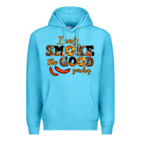 Ocean Blue i only smoke the good smokes Premium Hoodie - AdoDesignShop